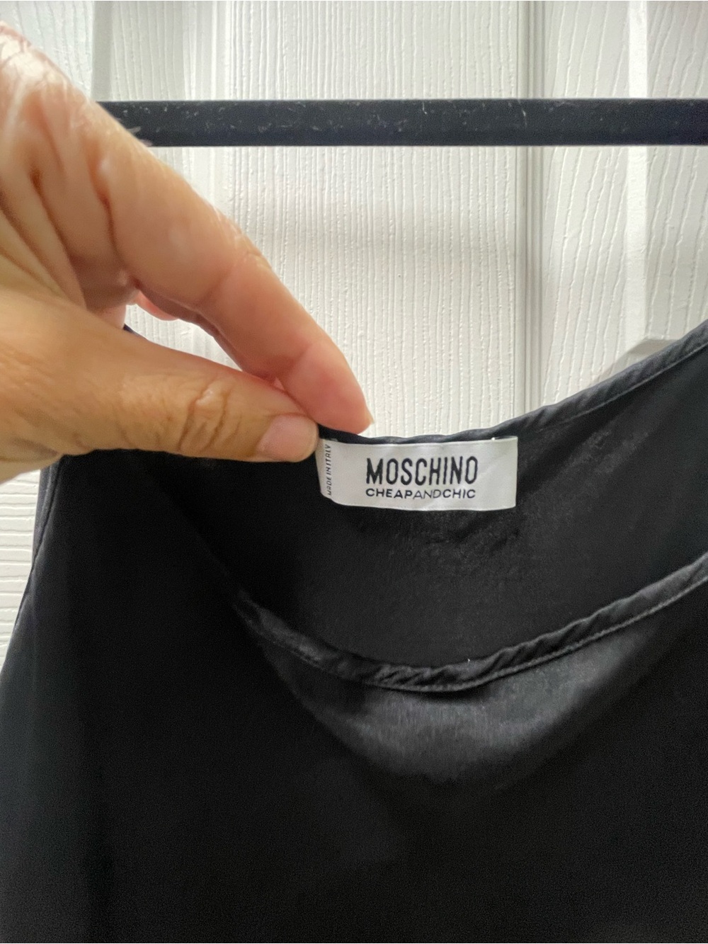 Moschino - Cheapandchic Black Silk Mini Slip Dress - Picture 2 of 5